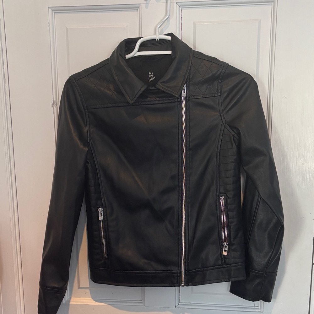 Art Class faux leather moto Jacket youth size L